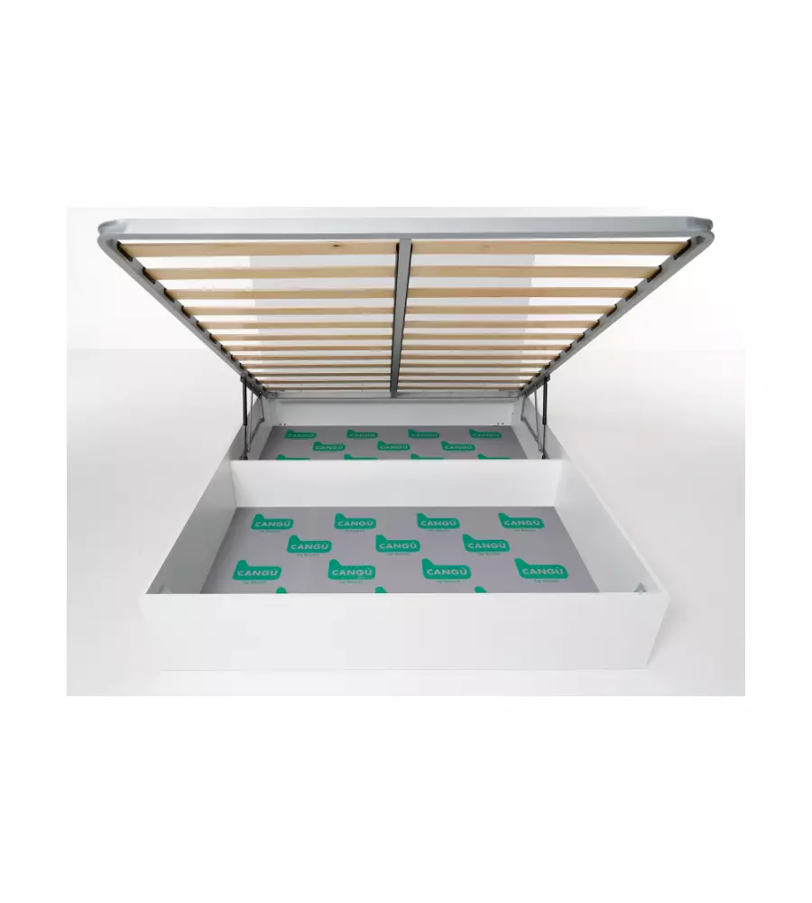 LETTO MATRIMONIALE CONTENITORE "BED BOX" BIANCO 160X190 CM